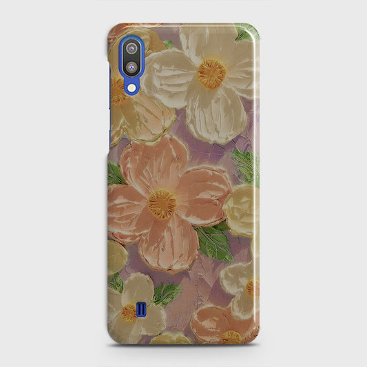 Samsung Galaxy M10 Cover - Floral Series - Design 11 - White & Green - Matte Finish - Snap On Hard Case with LifeTime Colors Guarantee