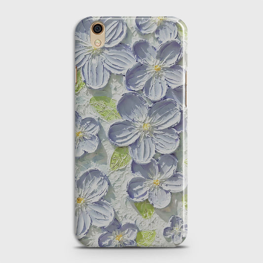 Oppo A37 Cover - Floral Series - Design 12 - Purple & Green - Matte Finish - Snap On Hard Case with LifeTime Colors Guarantee