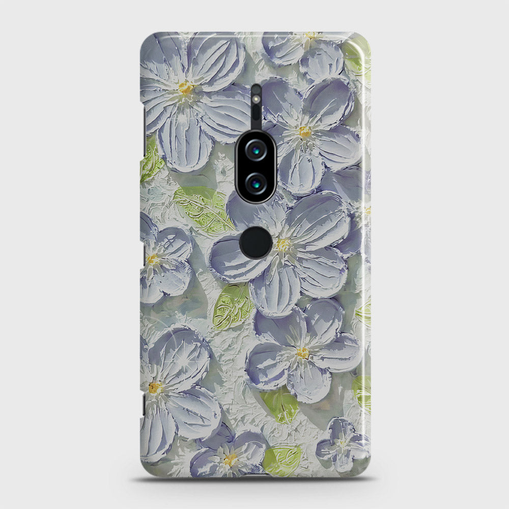 Sony Xperia XZ2 Premium Cover Floral Series Design 12 Purple