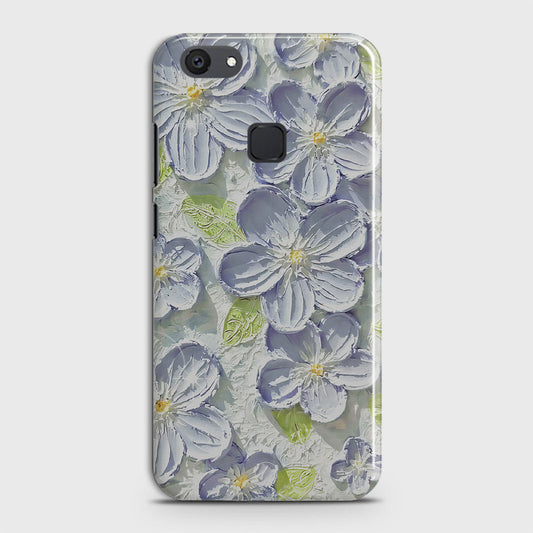 Vivo V7 Plus Cover - Floral Series - Design 12 - Purple & Green - Matte Finish - Snap On Hard Case with LifeTime Colors Guarantee