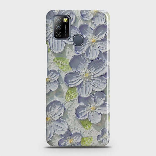 Infinix Smart 5 Cover - Floral Series - Design 12 - Purple & Green - Matte Finish - Snap On Hard Case with LifeTime Colors Guarantee