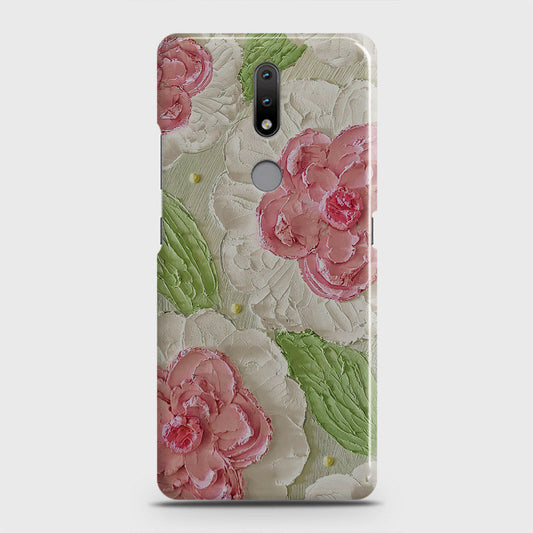 Nokia 2.4 Cover - Floral Series - Design 13 - Green - Matte Finish - Snap On Hard Case with LifeTime Colors Guarantee