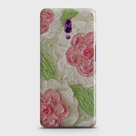 Oppo Reno Cover - Floral Series - Design 13 - Green - Matte Finish - Snap On Hard Case with LifeTime Colors Guarantee