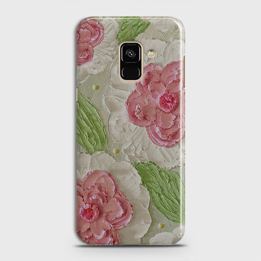 Samsung Galaxy A6 2018 Cover - Floral Series - Design 13 - Green - Matte Finish - Snap On Hard Case with LifeTime Colors Guarantee