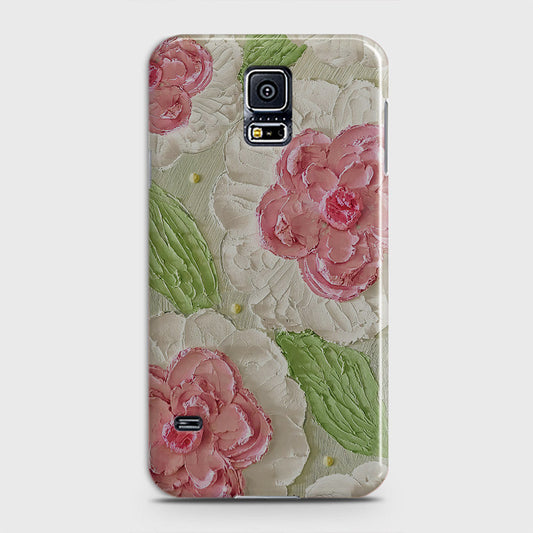 Samsung Galaxy S5 Cover - Floral Series - Design 13 - Green - Matte Finish - Snap On Hard Case with LifeTime Colors Guarantee