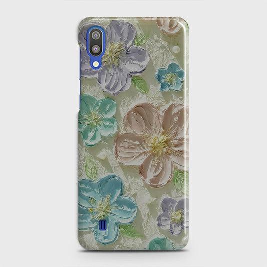 Samsung Galaxy M10 Cover - Floral Series - Design 14 - Blue & Purple - Matte Finish - Snap On Hard Case with LifeTime Colors Guarantee