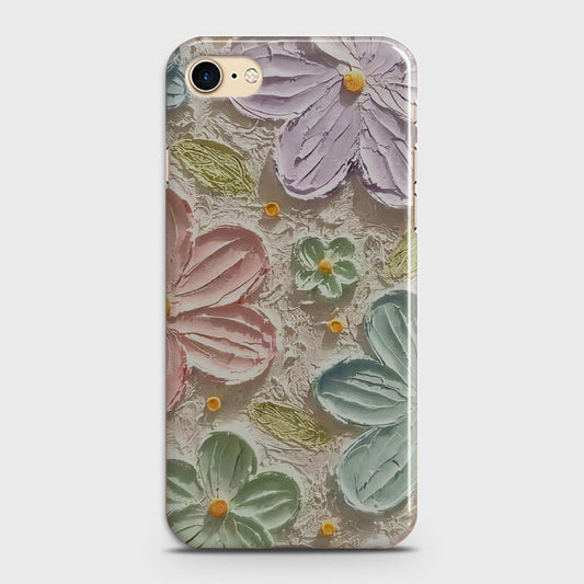 iPhone 7 Cover - Floral Series - Design 15 - Blue & Green - Matte Finish - Snap On Hard Case with LifeTime Colors Guarantee