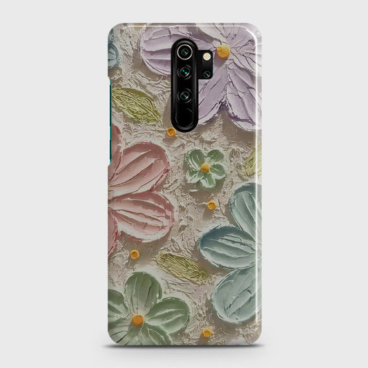 Xiaomi Redmi Note 8 Pro Cover - Floral Series - Design 15 - Blue & Green - Matte Finish - Snap On Hard Case with LifeTime Colors Guarantee