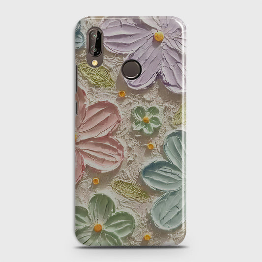 Huawei P20 Lite Cover - Floral Series - Design 15 - Blue & Green - Matte Finish - Snap On Hard Case with LifeTime Colors Guarantee