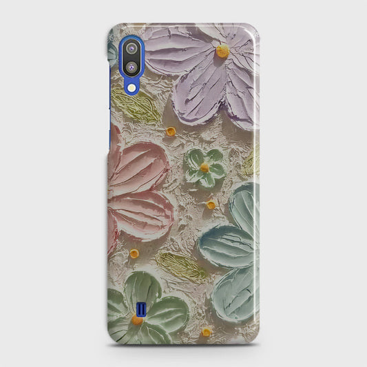 Samsung Galaxy M10 Cover - Floral Series - Design 15 - Blue & Green - Matte Finish - Snap On Hard Case with LifeTime Colors Guarantee