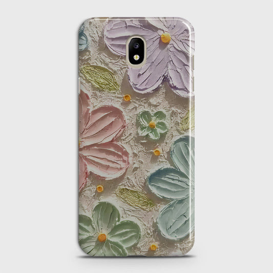 Samsung Galaxy J7 Pro / J7 2017 / J730 Cover - Floral Series - Design 15 - Blue & Green - Matte Finish - Snap On Hard Case with LifeTime Colors Guarantee