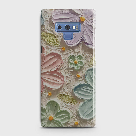 Samsung Galaxy Note 9 Cover - Floral Series - Design 15  - Blue & Green - Matte Finish - Snap On Hard Case with LifeTime Colors Guarantee (Fast Delivery)(M)