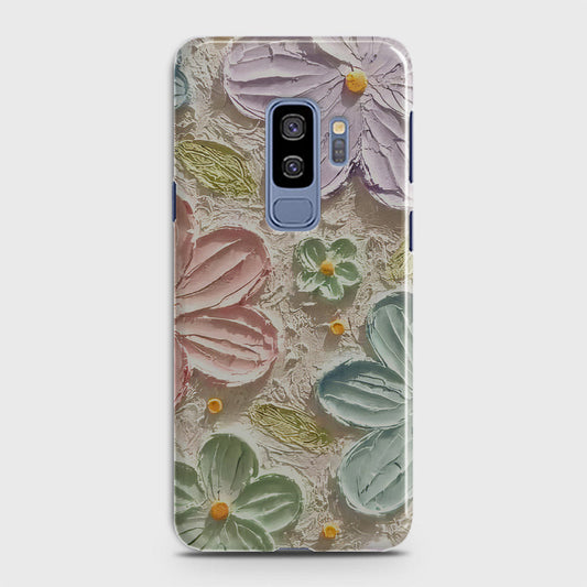 Samsung Galaxy S9 Plus Cover - Floral Series - Design 15 - Blue & Green - Matte Finish - Snap On Hard Case with LifeTime Colors Guarantee (Fast Delivery) (H)