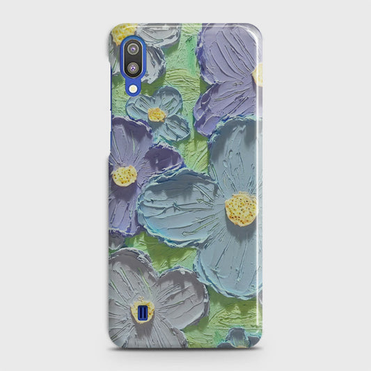 Samsung Galaxy M10 Cover - Floral Series - Design 1 - Purple & Aqua - Matte Finish - Snap On Hard Case with LifeTime Colors Guarantee
