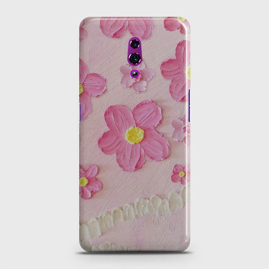 Oppo Reno Cover - Floral Series - Design 2 - Pink - Matte Finish - Snap On Hard Case with LifeTime Colors Guarantee