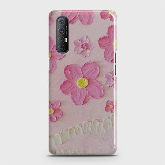 Oppo Reno 3 Pro Cover - Floral Series - Design 2 - Pink - Matte Finish - Snap On Hard Case with LifeTime Colors Guarantee