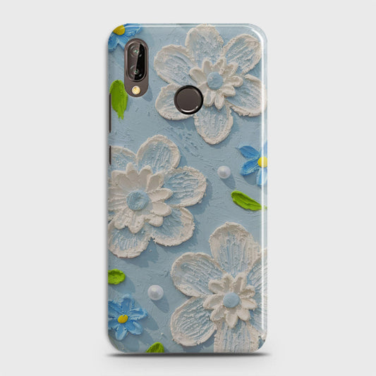 Huawei P20 Lite Cover - Floral Series - Design 3 - Sky Blue - Matte Finish - Snap On Hard Case with LifeTime Colors Guarantee (Fast Delivery)(FS)