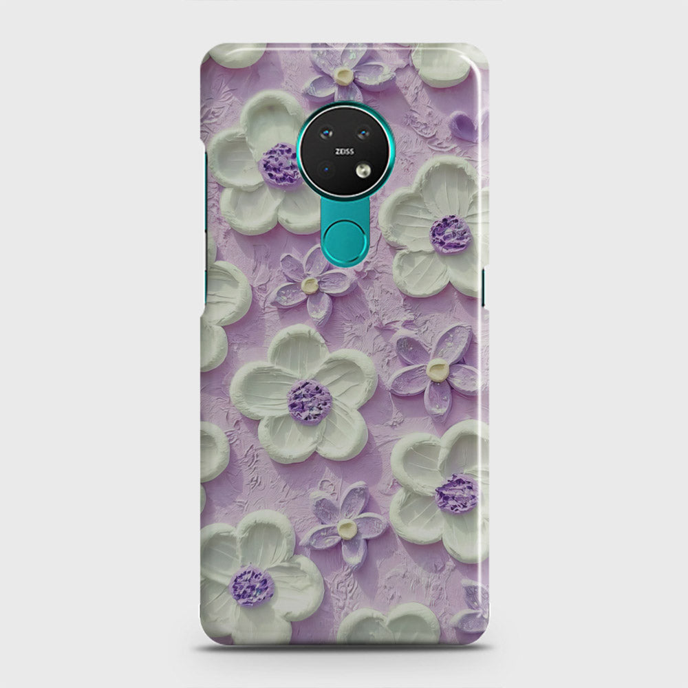 Nokia Cover Floral Series Design Purple White - Main Image