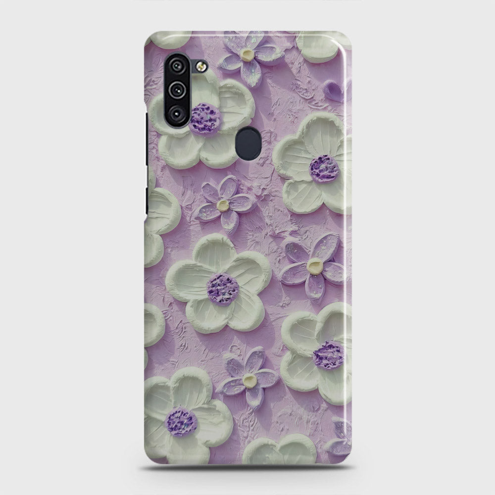 Samsung Galaxy M11 Cover Floral Series Design Purple