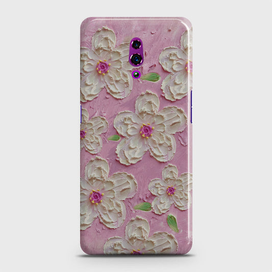 Oppo Reno Cover - Floral Series - Design 5 - Pink & White - Matte Finish - Snap On Hard Case with LifeTime Colors Guarantee