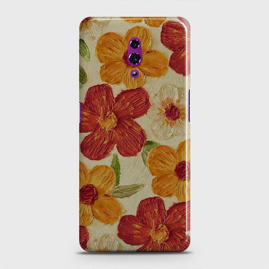 Oppo Reno Cover - Floral Series - Design 6 - Red & Orange - Matte Finish - Snap On Hard Case with LifeTime Colors Guarantee
