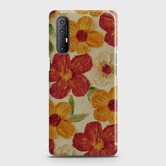 Oppo Reno 3 Pro Cover - Floral Series - Design 6 - Red & Orange - Matte Finish - Snap On Hard Case with LifeTime Colors Guarantee