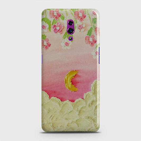 Oppo Reno Cover - Floral Series - Design 7 - Pink & Yellow - Matte Finish - Snap On Hard Case with LifeTime Colors Guarantee