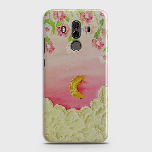 Huawei Mate 10 Pro Cover - Floral Series - Design 7 - Pink & Yellow - Matte Finish - Snap On Hard Case with LifeTime Colors Guarantee (Fast Delivery)(FS)