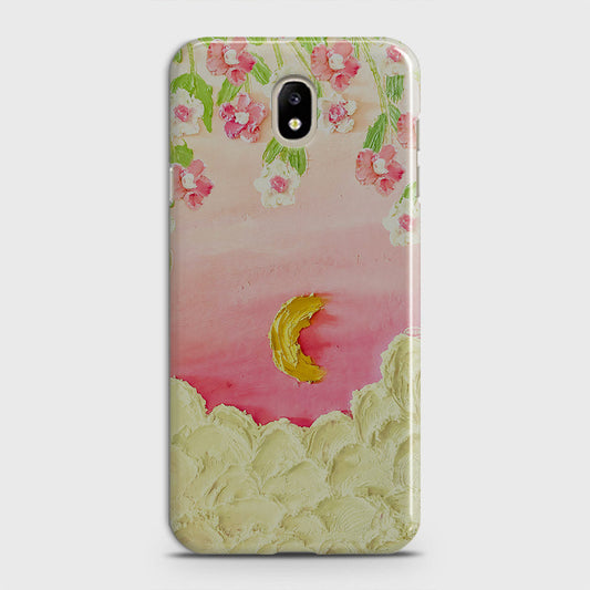 Samsung Galaxy J7 Pro / J7 2017 / J730 Cover - Floral Series - Design 7 - Pink & Yellow - Matte Finish - Snap On Hard Case with LifeTime Colors Guarantee