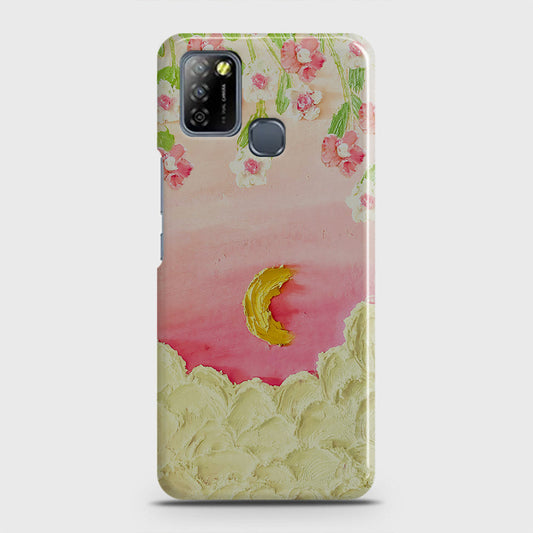 Infinix Smart 5 Cover - Floral Series - Design 7 - Pink & Yellow - Matte Finish - Snap On Hard Case with LifeTime Colors Guarantee