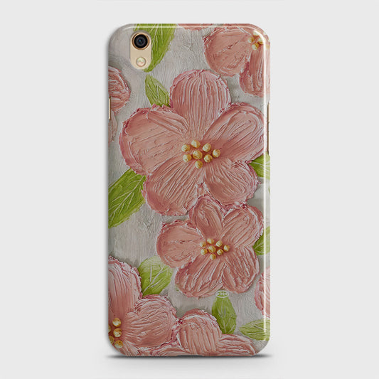 Oppo A37 Cover - Floral Series - Design 9 - Pink & Green - Matte Finish - Snap On Hard Case with LifeTime Colors Guarantee
