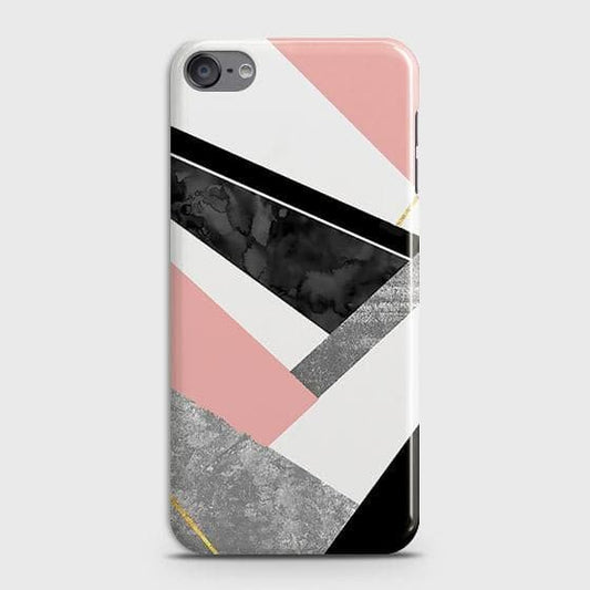 iPod Touch 7 Cover - Matte Finish - Geometric Luxe Marble Trendy Printed Hard Case with Life Time Colors Guarantee (Fast Delivery)