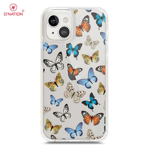 iPhone 13 Mini Cover - O'Nation Butterfly Dreams Series - 9 Designs - Clear Phone Case - Soft Silicon Borders