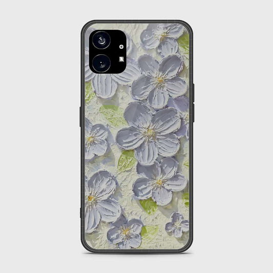 Nothing Phone 1 Cover - Floral Series - Design 12 - Grey & Green - HQ Premium Shine Durable Shatterproof Case