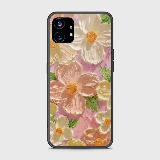 Nothing Phone 1 Cover - Floral Series - Design 11 - White & Green - HQ Premium Shine Durable Shatterproof Case