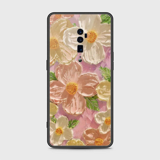 Oppo Reno 10x Zoom Cover - Floral Series - Design 11 - White & Green - HQ Premium Shine Durable Shatterproof Case
