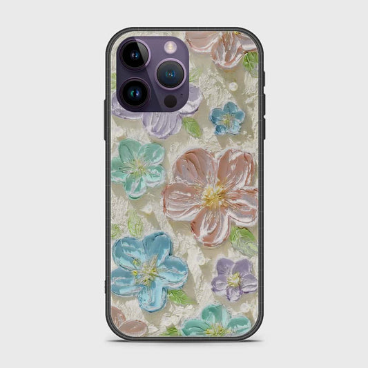 iPhone 14 Pro Max Cover - Floral Series - Design 14 - Blue & Purple - HQ Premium Shine Durable Shatterproof Case