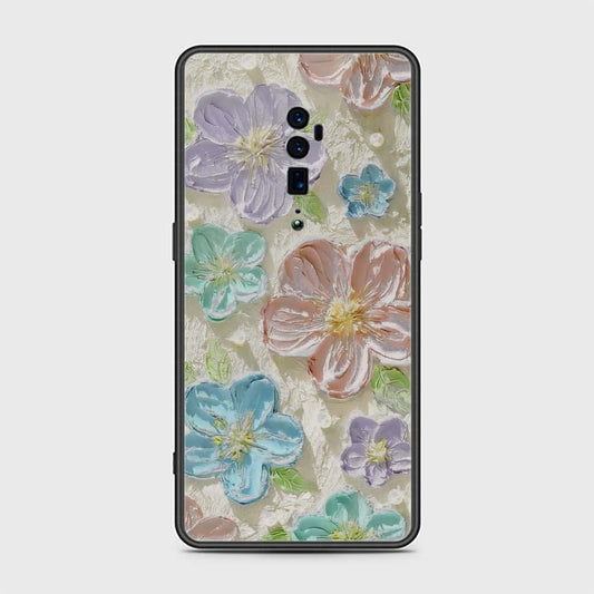 Oppo Reno 10x Zoom Cover - Floral Series - Design 14 - Blue & Purple - HQ Premium Shine Durable Shatterproof Case
