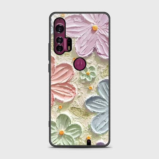 Motorola Edge Plus 2020 Cover - Floral Series - Design 15 - Blue & Green - HQ Premium Shine Durable Shatterproof Case (Fast Delivery)(FS)