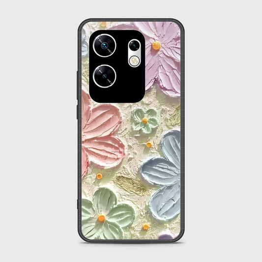 Infinix Zero 30 4G Cover - Floral Series - Design 15 - Blue & Green - HQ Premium Shine Durable Shatterproof Case