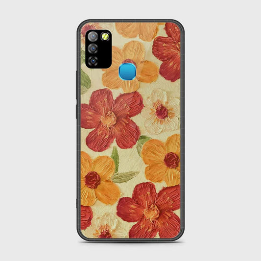 Infinix Smart 5 Cover - Floral Series - Design 6 - Red & Orange - HQ Premium Shine Durable Shatterproof Case