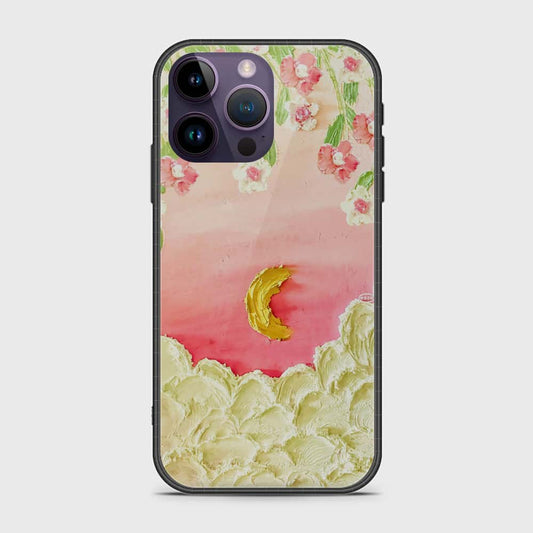 iPhone 14 Pro Max Cover - Floral Series - Design 7 - Pink & Yellow - HQ Premium Shine Durable Shatterproof Case