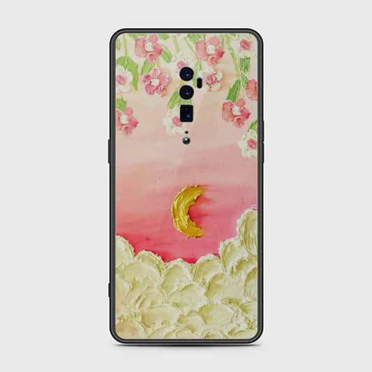 Oppo Reno 10x Zoom Cover - Floral Series - Design 7 - Pink & Yellow - HQ Premium Shine Durable Shatterproof Case