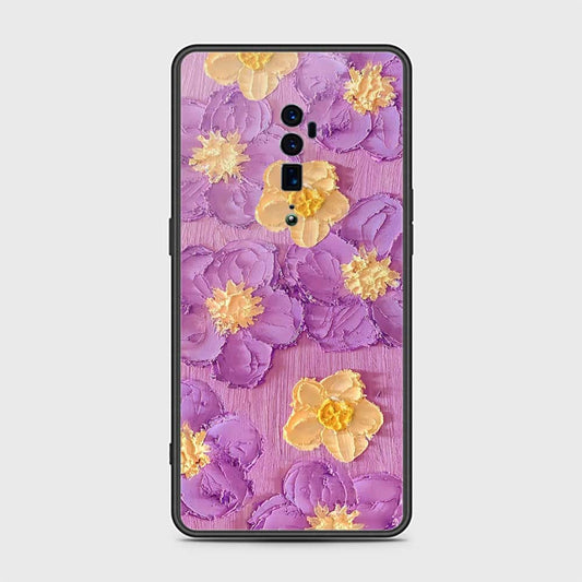 Oppo Reno 10x Zoom Cover - Floral Series - Design 8 - Purple & Yellow - HQ Premium Shine Durable Shatterproof Case