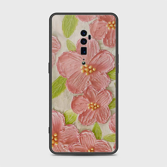 Oppo Reno 10x Zoom Cover - Floral Series - Design 9 - Pink & Green - HQ Premium Shine Durable Shatterproof Case