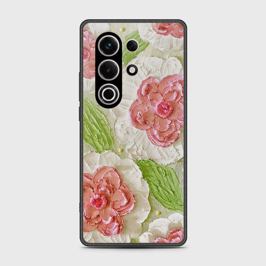 itel S25 Ultra Cover - Floral Series - Design 13 - Offwhite & Green - HQ Premium Shine Durable Shatterproof Case