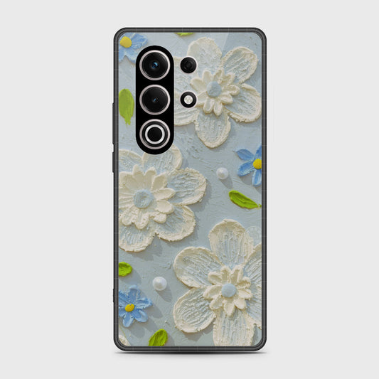 itel S25 Ultra Cover - Floral Series - Design 3 - Sky Blue - HQ Premium Shine Durable Shatterproof Case