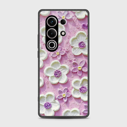 itel S25 Ultra Cover - Floral Series - Design 4 - Purple & White - HQ Premium Shine Durable Shatterproof Case