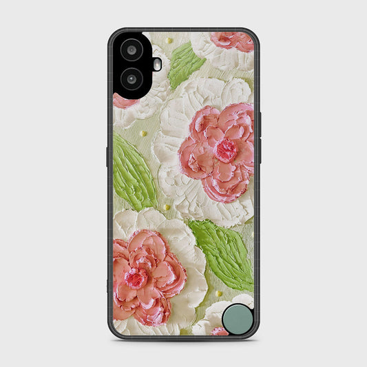 Nothing CMF Phone 1 Cover - Floral Series - Design 13 - Offwhite & Green - HQ Premium Shine Durable Shatterproof Case