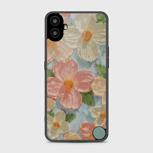 Nothing CMF Phone 1 Cover - Floral Series - Design 16 - Cyan & Pink - HQ Premium Shine Durable Shatterproof Case